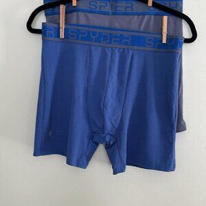 Spyder Men's Med. Boxer Briefs Blue Set of 2 Pair